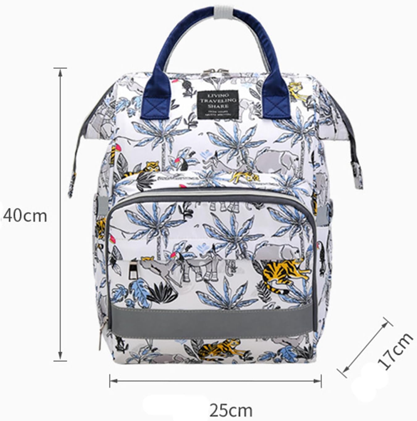 Diaper Bag Backpack, Multifunction Waterproof Diaper Changing Bag with Insulated Pockets, Stroller Straps, Large Baby Bag