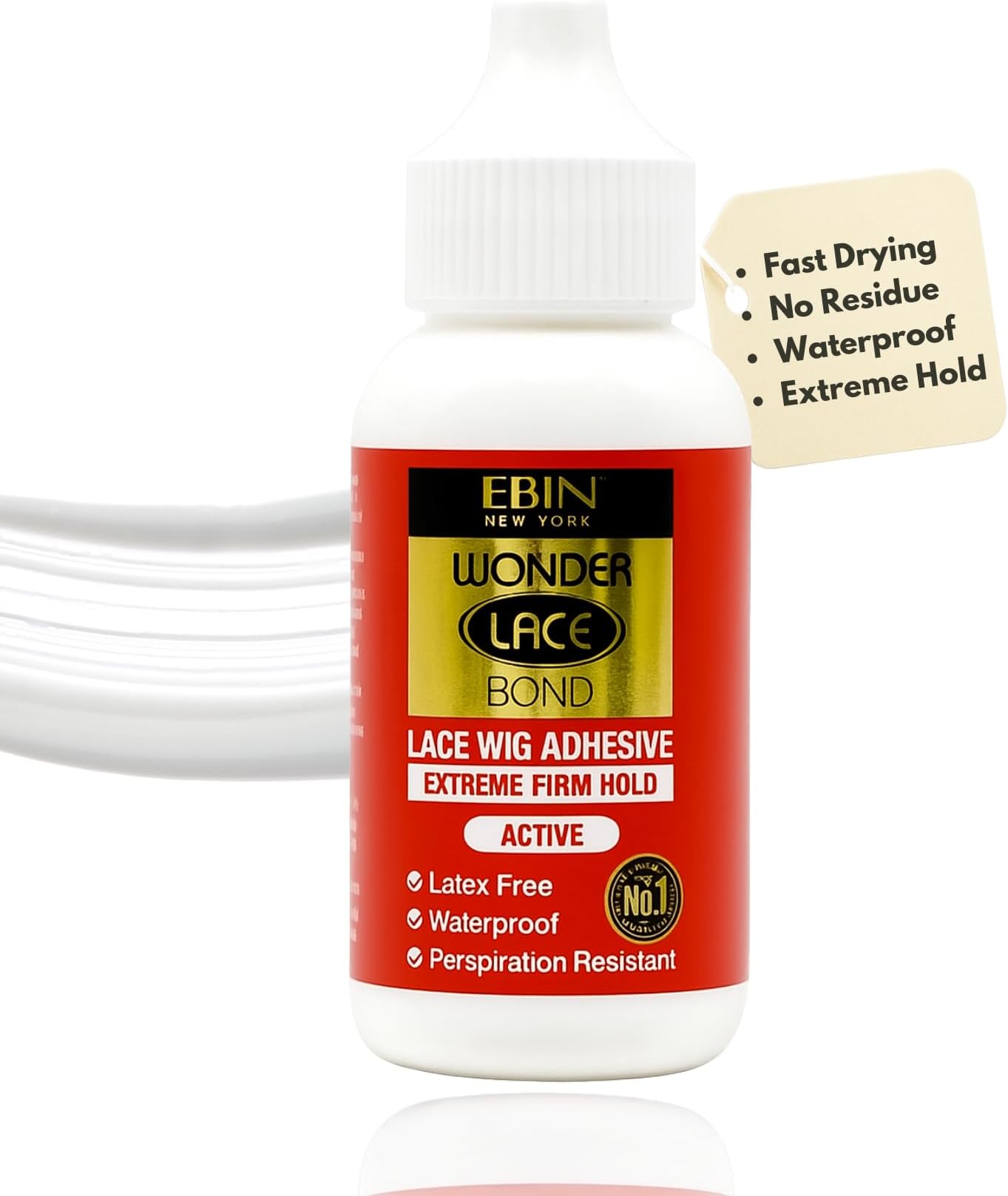 Wonder Lace Bond Wig Glue Extreme Firm Hold 35 ml Waterproof, Quick Drying, No Residue, Latex Free, Long-Lasting Invisible Adhesive for Lace Front Wigs