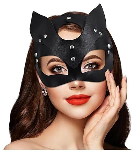 Fartoni Antifaz Gata o Máscara Gato Para Mujer, Disfraz Sexy de Superheroína Para Halloween (Clásico)