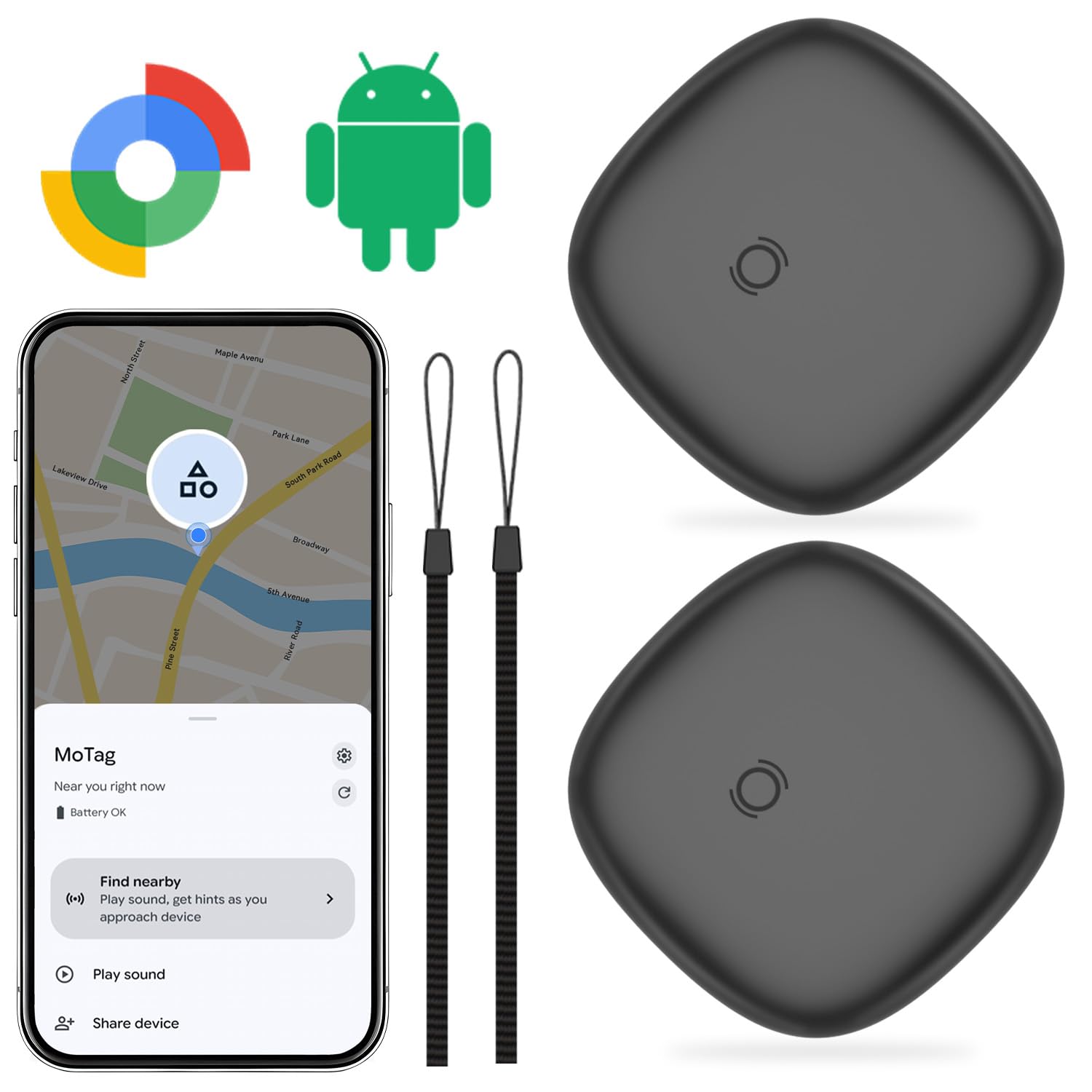 Android Tracker for Keys and Item Locator,Compatible with Google Find Hub-image-15