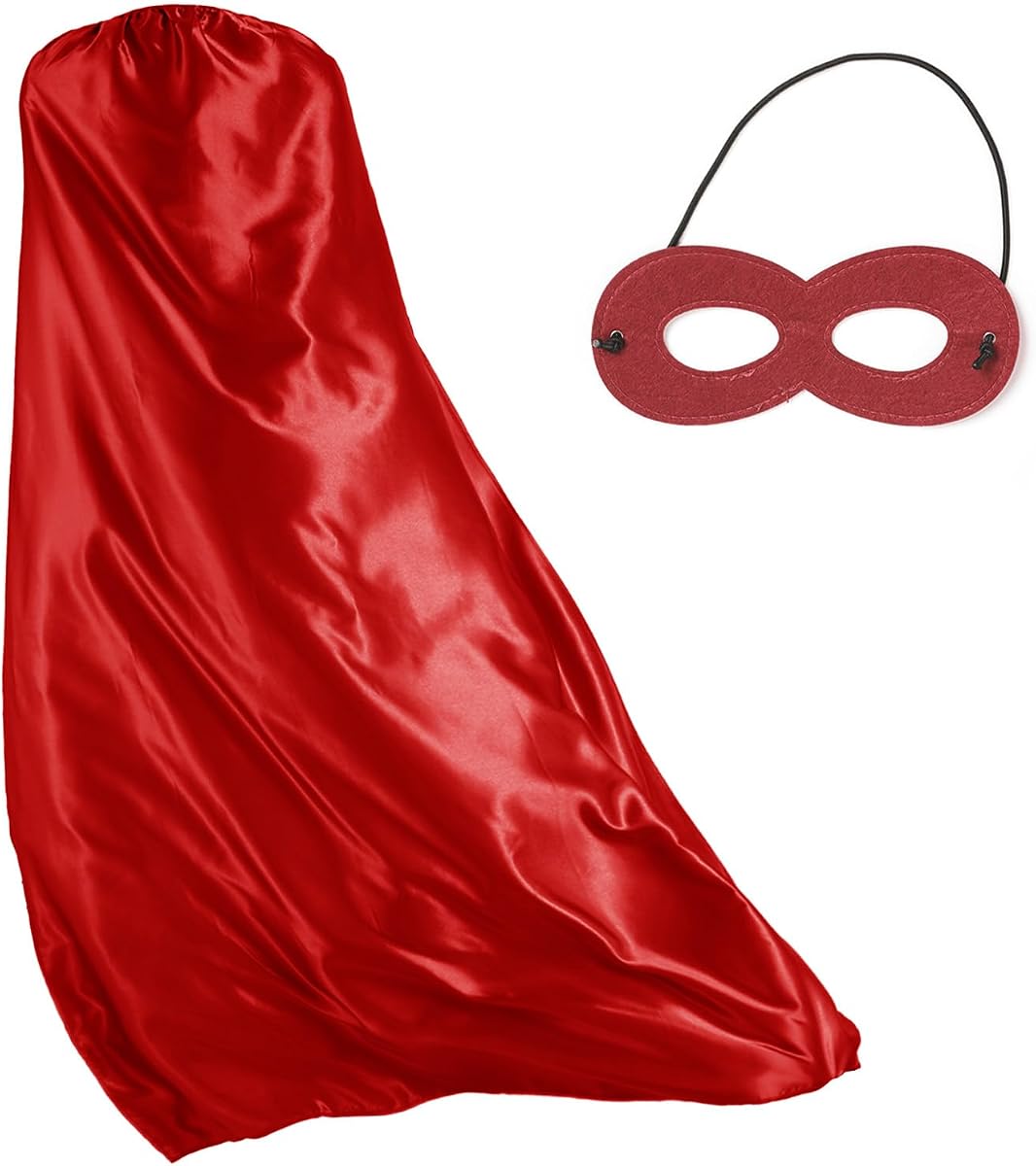 tiggell Disfraz de héroe unisex Capas y máscaras para mujeres y hombres Fiesta de Halloween Vestir Vampiro Carnaval Cosplay