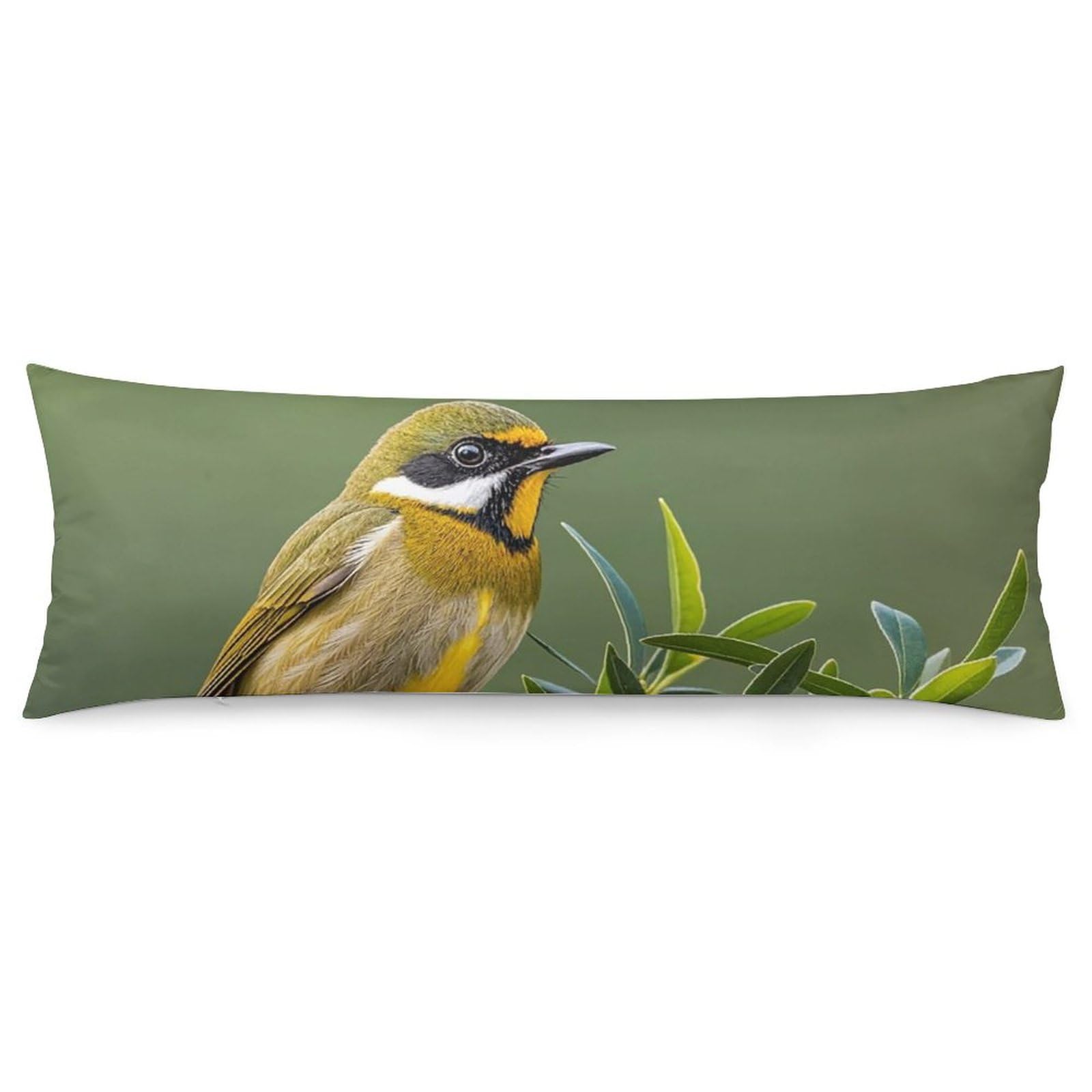 Housse de coussin rectangulaire longue de qualité supérieure, vert olive 48 x 135 cm