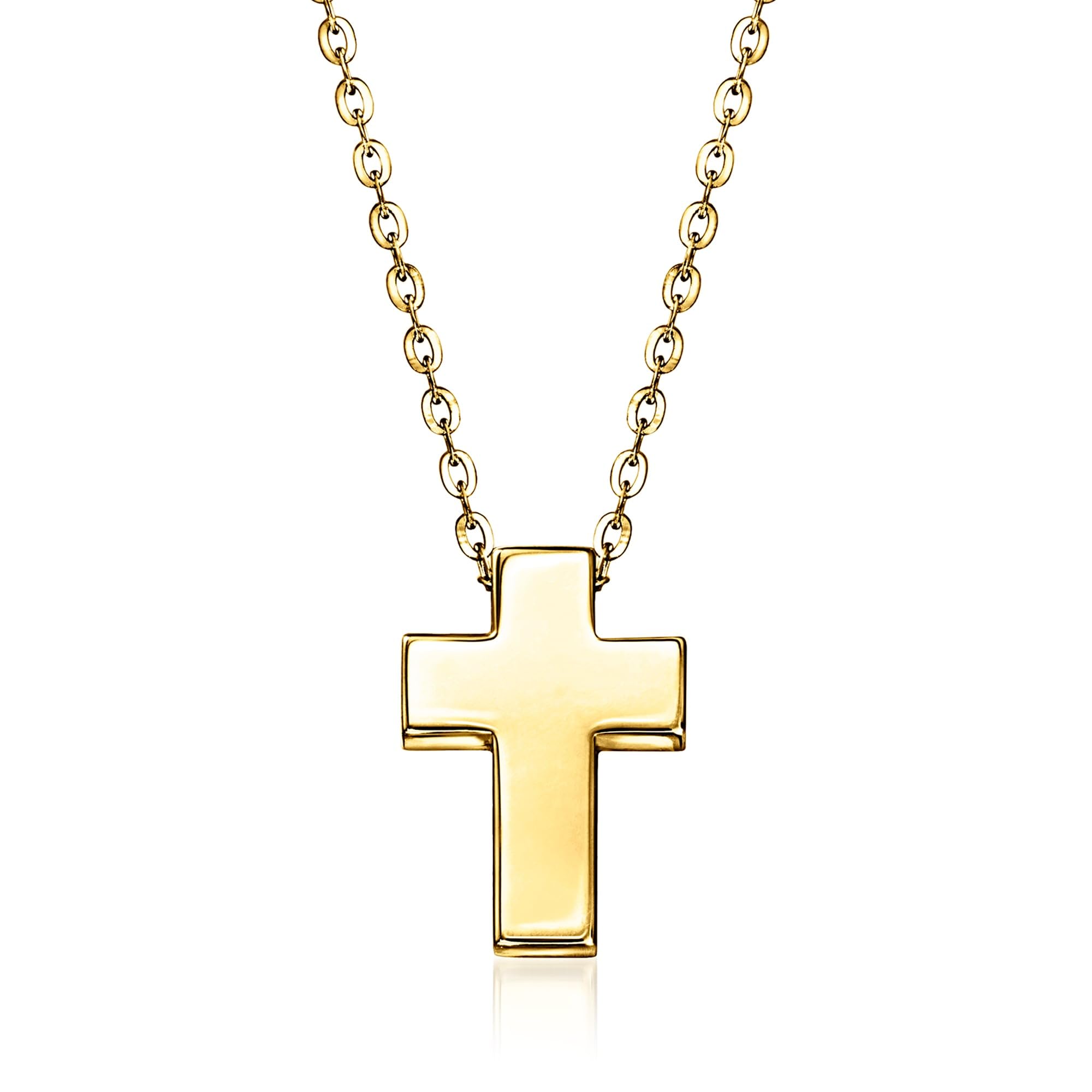 Ross-Simons 14kt Yellow Gold Cross Pendant Necklace