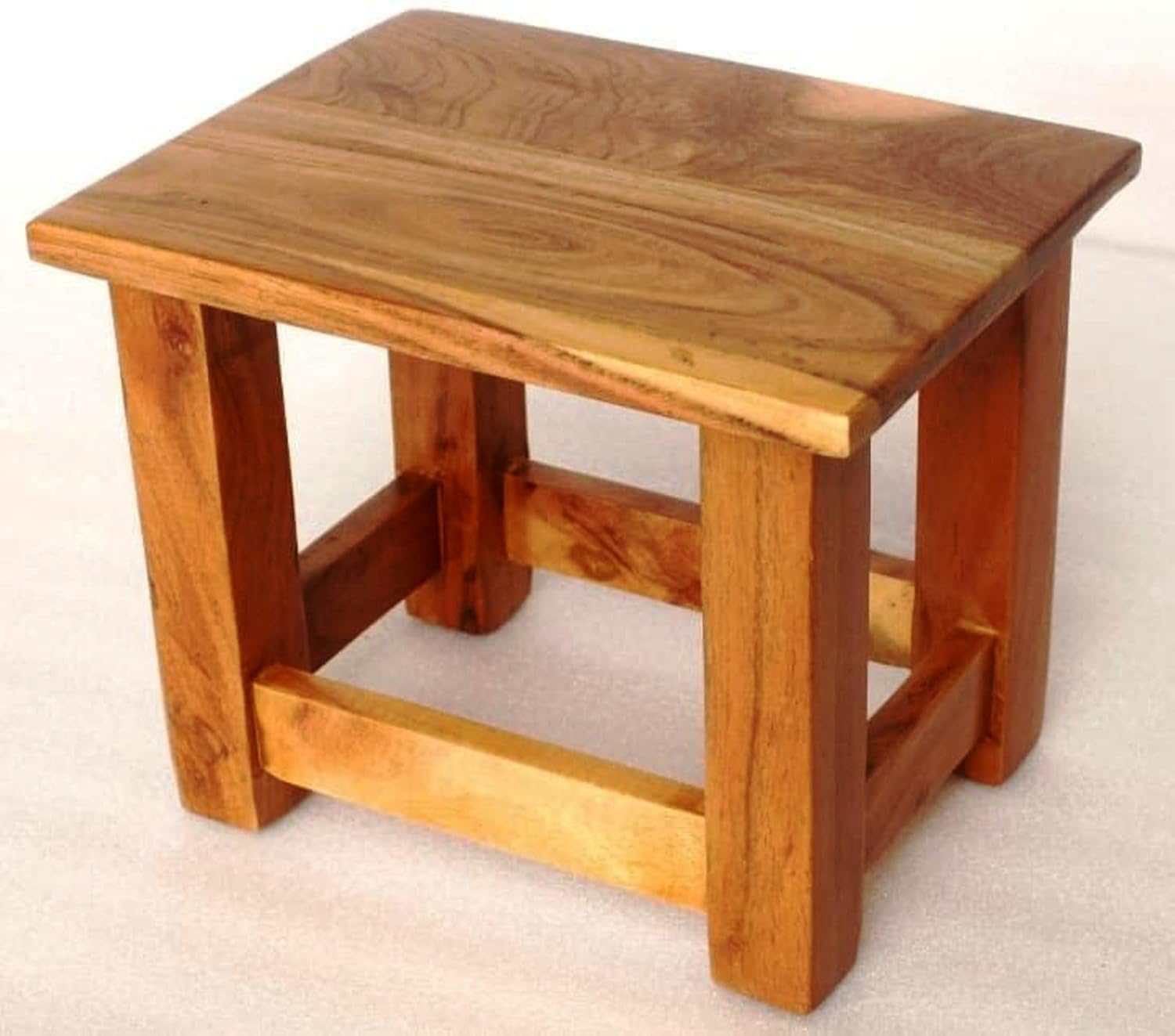 Wooden Step Stool Sitting Ottoman Stool | Small Stools for Bedroom, Kitchen and Living Room, Load Capacity up to 100 kg, Sturdy and Durable, Already Assembled-image-28