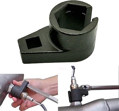 22mm Offset O2 Sensor Socket 3/8 Drive – Universal Oxygen Sensor Wrench for Car Oxygen Sensor Removal, Slotted & Offset Design for Easy Access – Fits Most Cars & Exhaust Systems