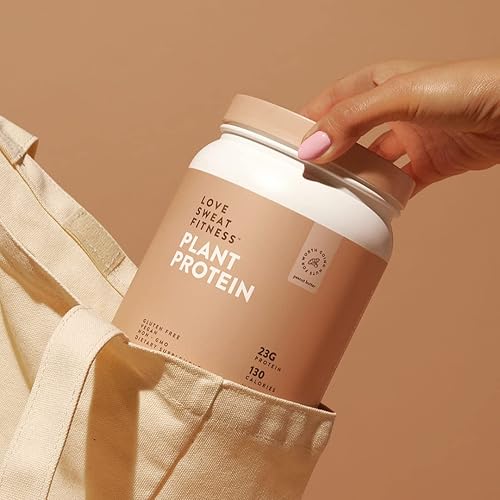 Vista 23 de Love Sweat Fitness Proteína vegana orgánica en polvo Vainilla 28 porciones, 0.71 onzas de proteína, sin azúcar, vegano, sin gluten, sin OMG