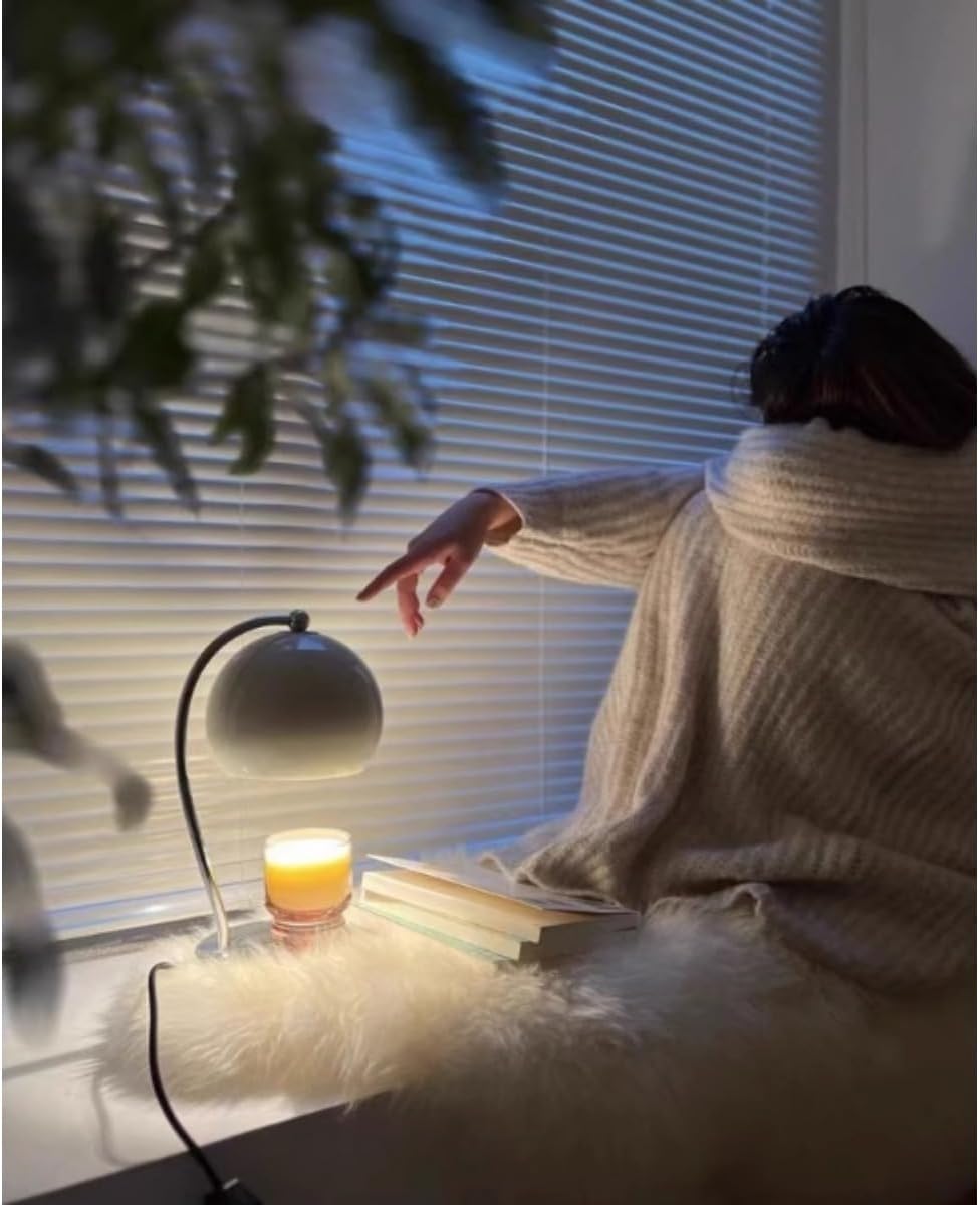 レトロキャンドルウォーマーランプ調光対応アロマセラピーキャンドルランプベッドサイドテーブルランプスタディオフィス家の装飾ワックスウォ