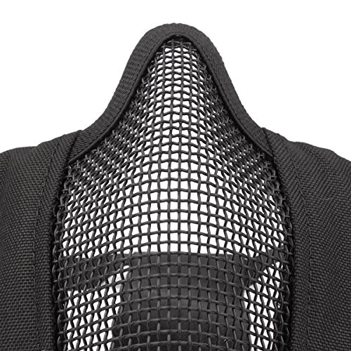 GES Foldable Tactical Half Face Mask Outdoor Protective Mesh Riding Breathable Mask with Adjustable Belt Strap (Black) - Image 8