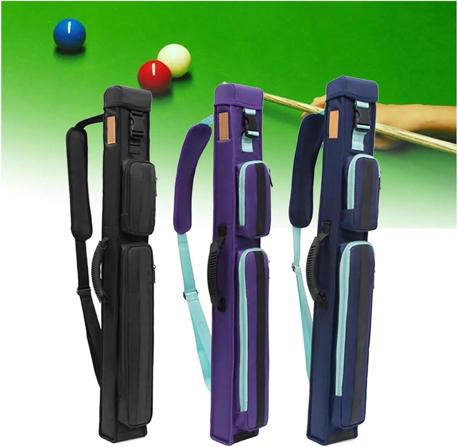 Billiards Pool Cue Case Storage Bag Anti Scratch With Divider Stick