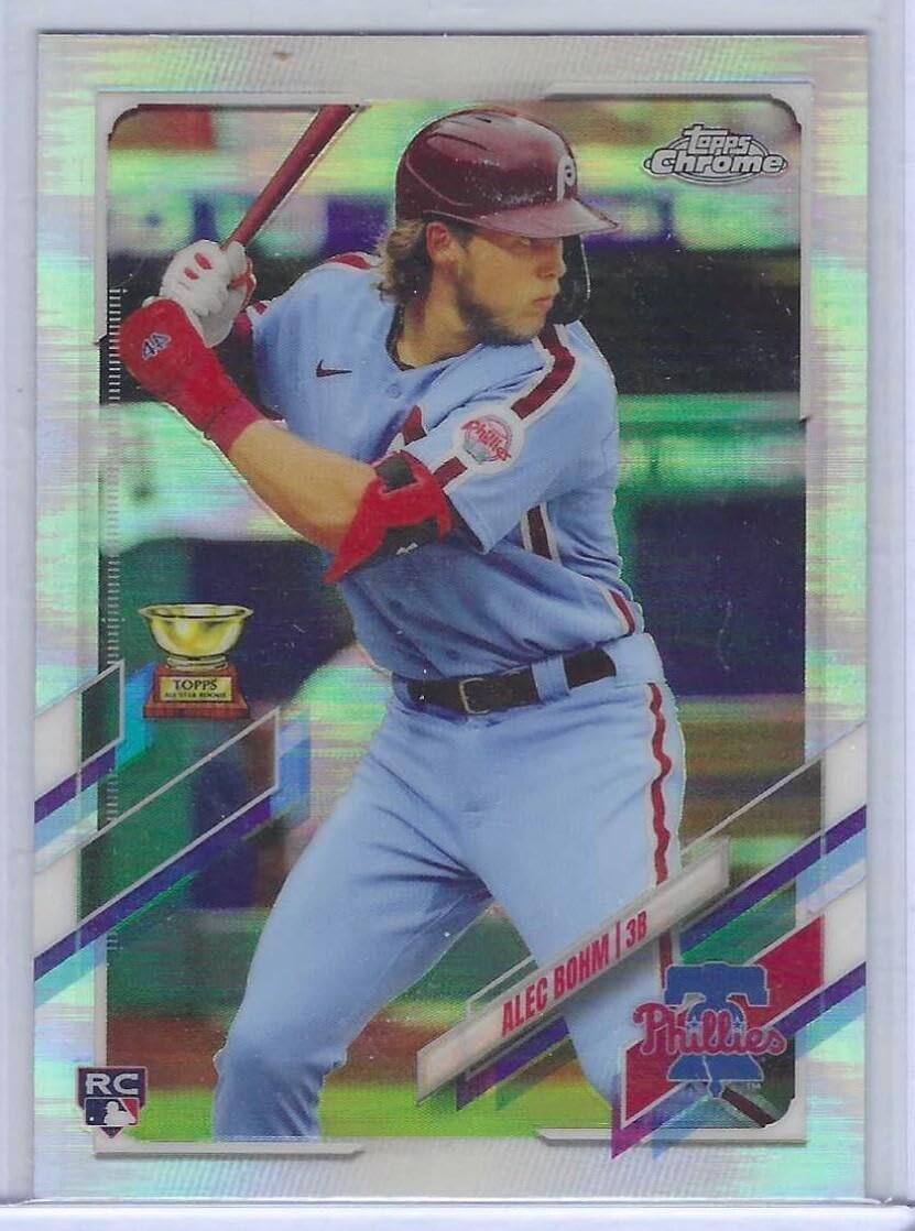 Alec Bohm 2021 Topps Chrome Silver Refractor Rookie Rc #119 - Baseball Slabbed Rookie Cards