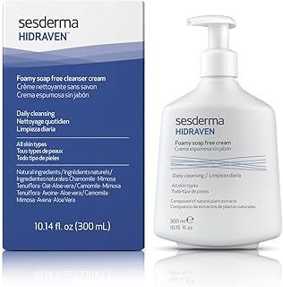 SESDERMA | Hidraven Foamy Soap Free Cleanser Cream | Gentle & Effective Cleansing for Refreshed Skin Feel | Daily Cleansing Care for All Skin Types - Ideal for Sensitive & Soap-Intolerant Skin | 300ml