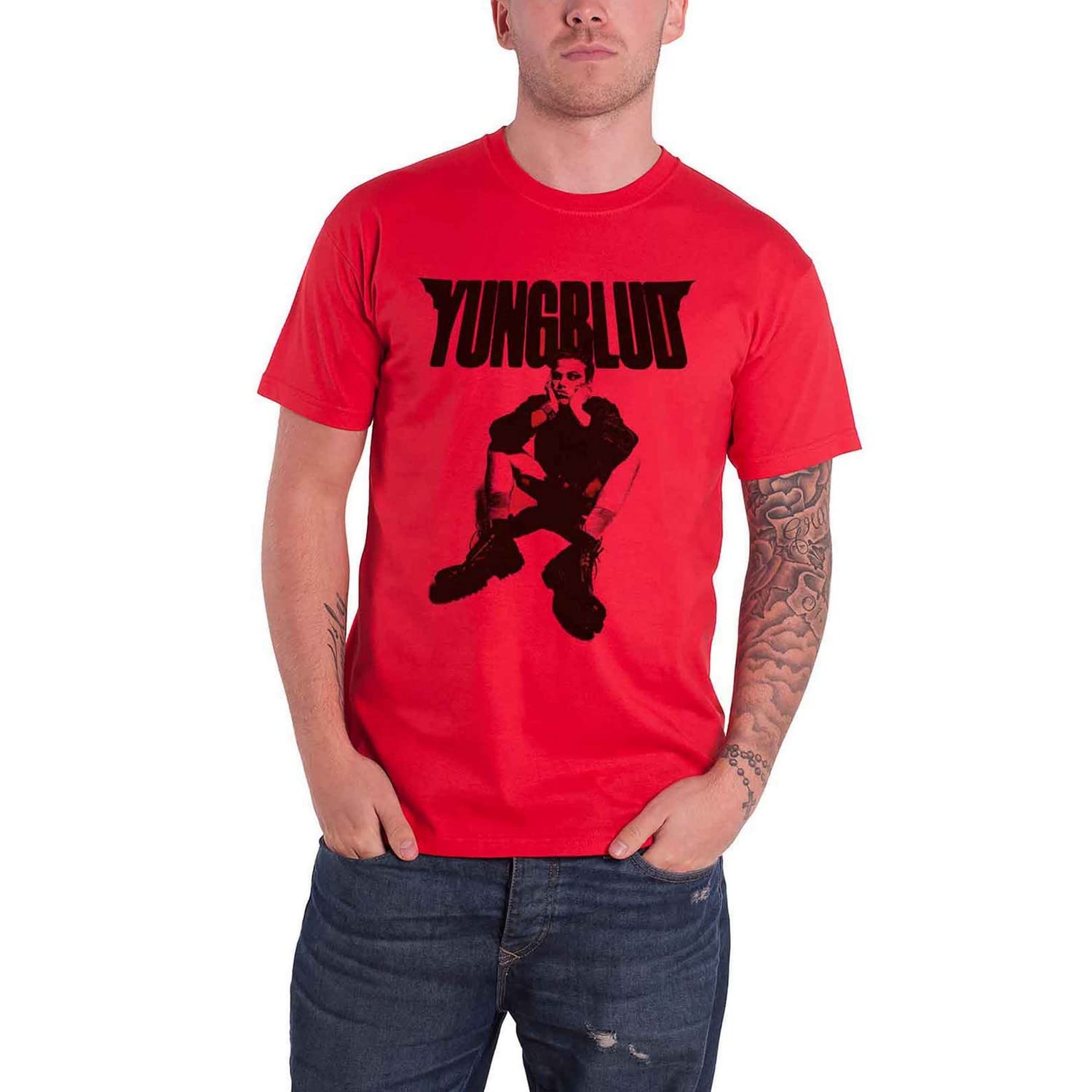 Yungblud T Shirt R-U-OK? Logo Official Mens Red M