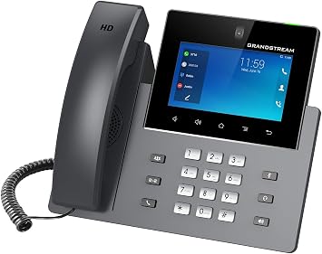 Grandstream GXV3350 IP Video Phone | 16 Lines, 16 SIP Accounts | 5-Inch Color Touch Screen | 802.11n Wi-Fi | Dual-Port Gigabit Ethernet with Integrated PoE