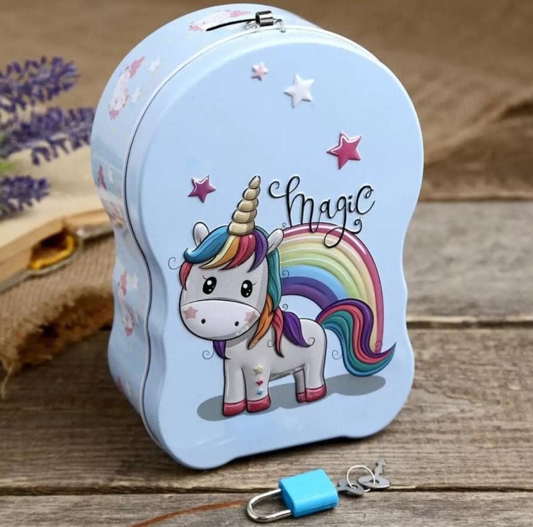 Gamins Gadgets® Money Bank with Lock and Key for Kids - Teach Saving, Piggy Bank | Metal Gullak | Money Bank (Unicorn) (B0BMGP2N6N) Amazon Price History, Amazon Price Tracker