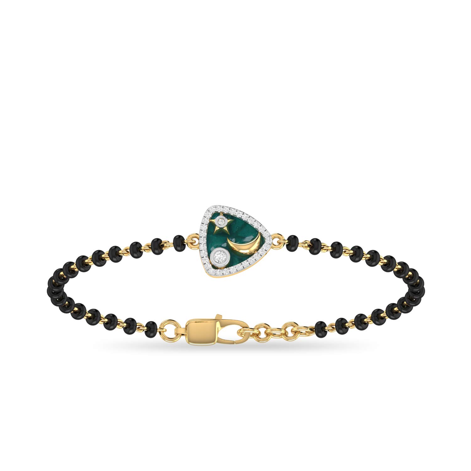 14k (585) Yellow Gold and Diamond Bracelet for Women