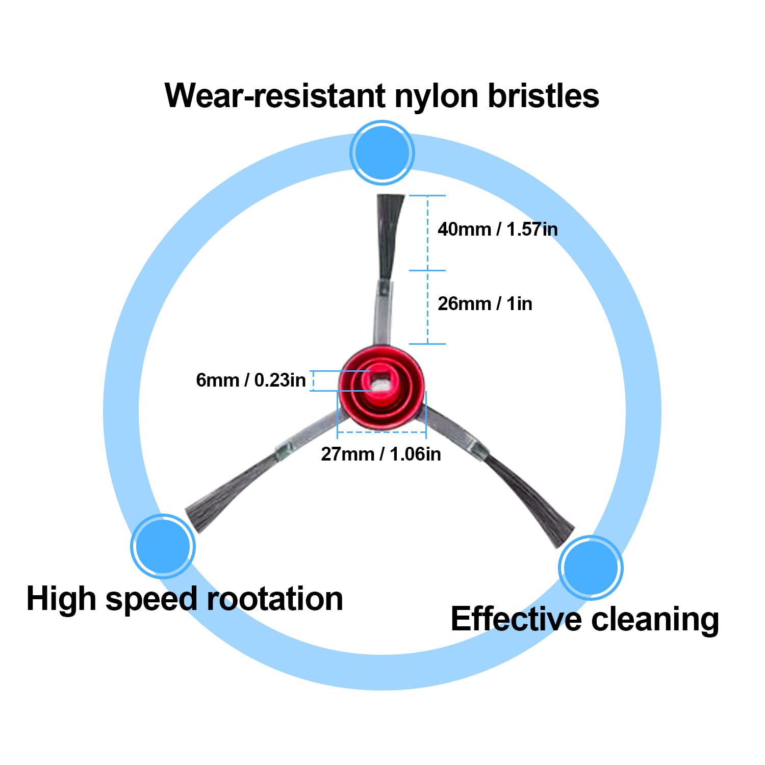 Kit d'accessoires Rechange pour Ecovacs Deebot X1 Omni, X1 e Omni, X1 Turbo, T10 Turbo/Omni Robot Aspirateur, 1 Brosse, 2 Filtres, 6 Brosses Latérales, 4 Chiffons Serpillères, 1 Brosse Nettoyage - 5