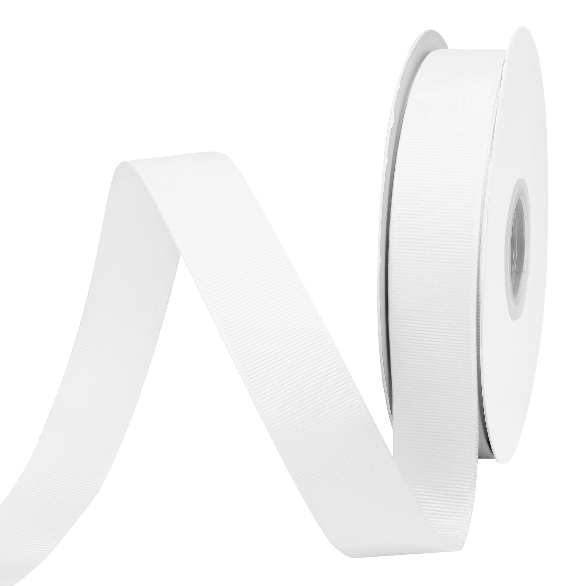 BVIEAKD 26mm x 45m White Grosgrain Ribbon White Ribbon for Gift Wrapping Very Suitable for Weddings Decoration Bouquet Arts Craft Sewing Hair Bow Invitation - Image 2