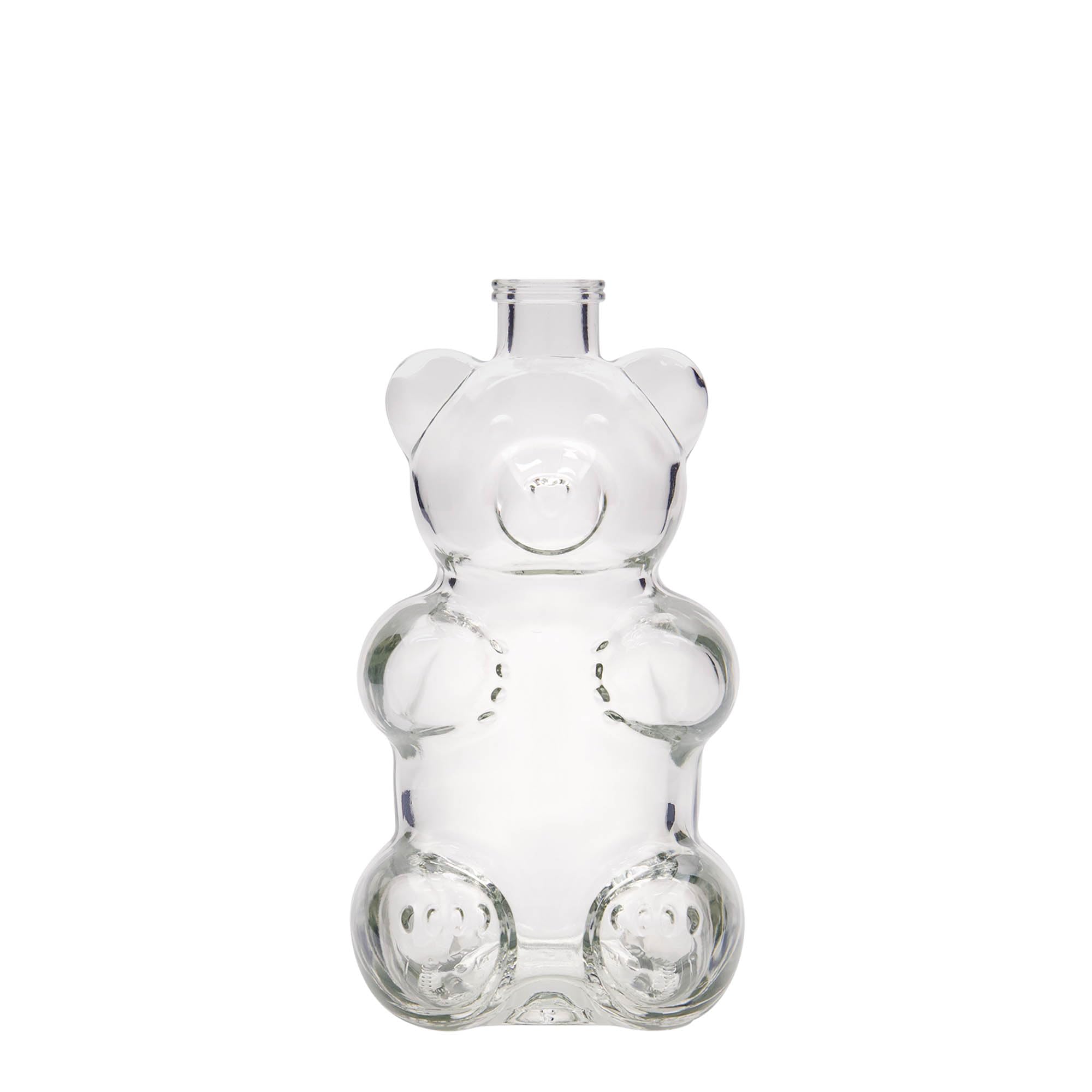 12er Set 350 ml Glasflasche Bär aus Klarglas mit Griffkorken aus Holz für Liköre Spirituosen Säfte kreative Geschenkideen und dekorative Abfüllungen