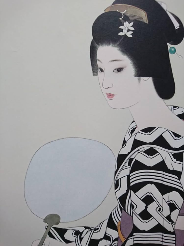 志村立美、【湯けむり】、希少な大判額装用画集より、美品、新品額装付 志村立美、【湯けむり】、希少な大判額装用画集より、美品、新品