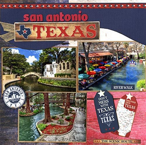 Reminisce Texas Scrapbook Collection Kit Paper Crafts, Multi Color Palette, 12x12 inches image 5