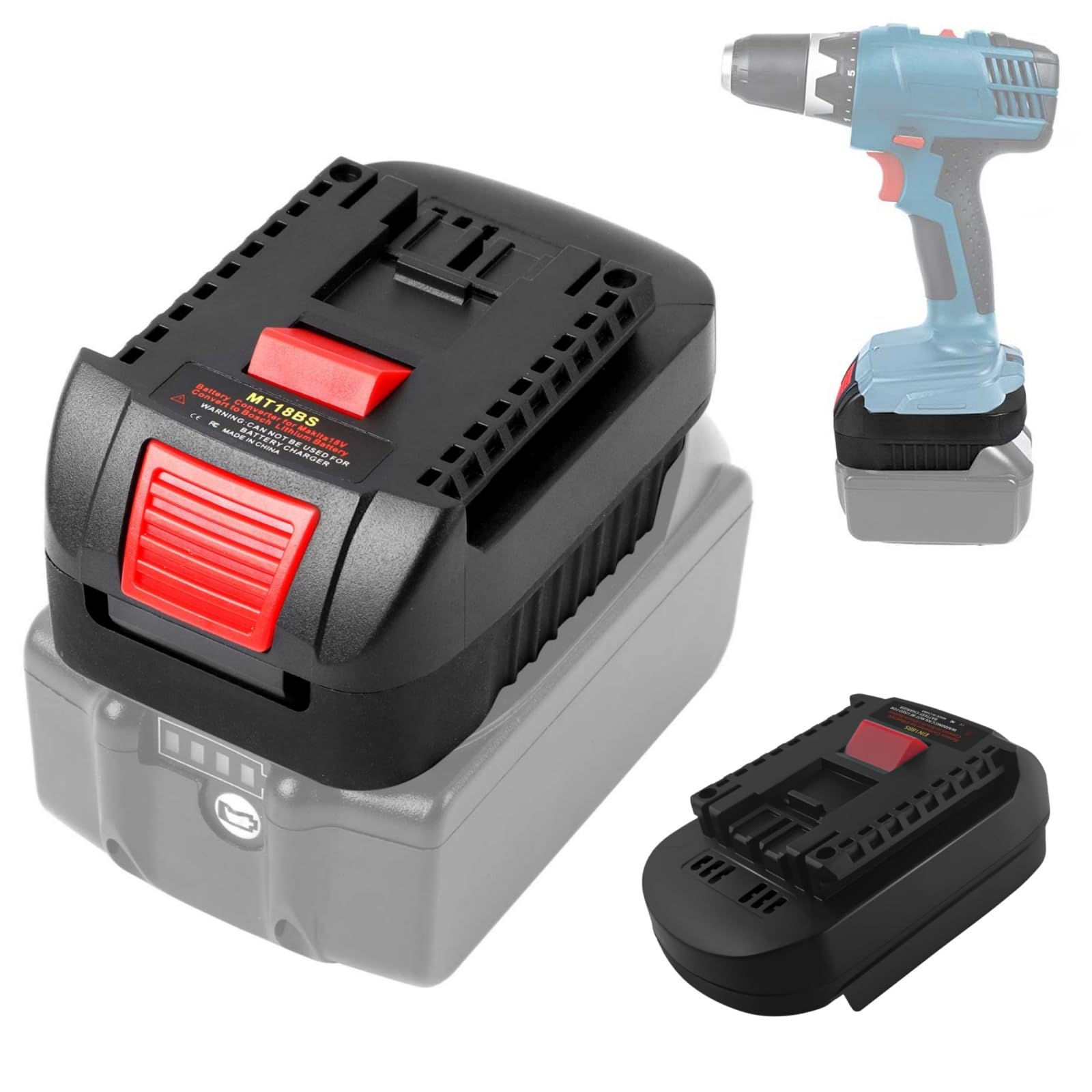 MT18BS for Makita for Bosch GBA Battery Adapter (Converter for Makita 18V Battery to for Bosch Professional 18V Power Tools)