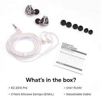 Amazon.com: Linsoul KZ ZS10 Pro, 4BA+1DD 5 Driver in Ear Monitor