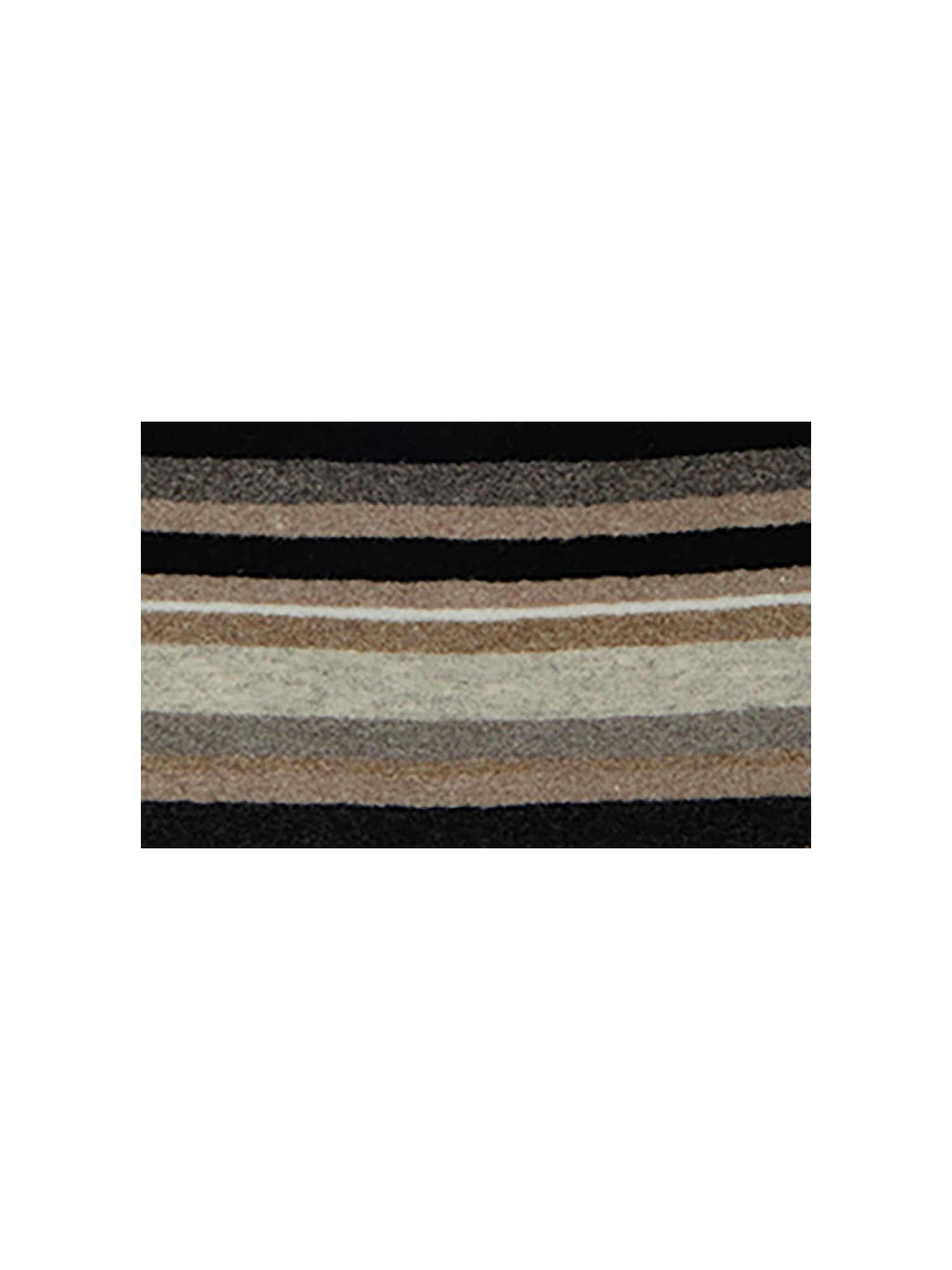 Gallo Unisex Reversible Black Fleece Beanie with Multicoloured Stripes..