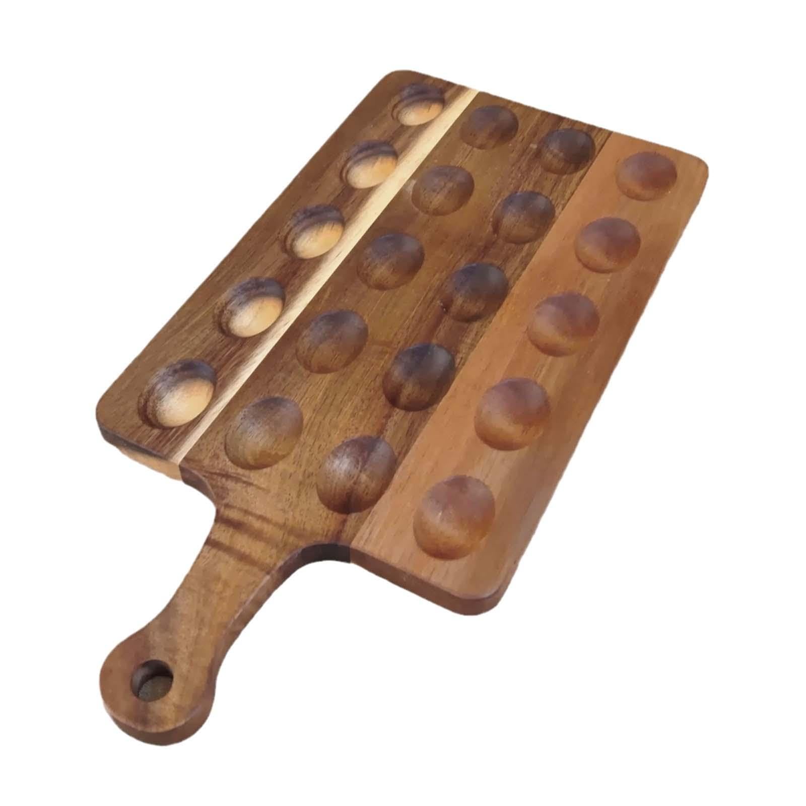 Organizador de bandeja de huevos de madera para encimera de cocina, armario de refrigerador
