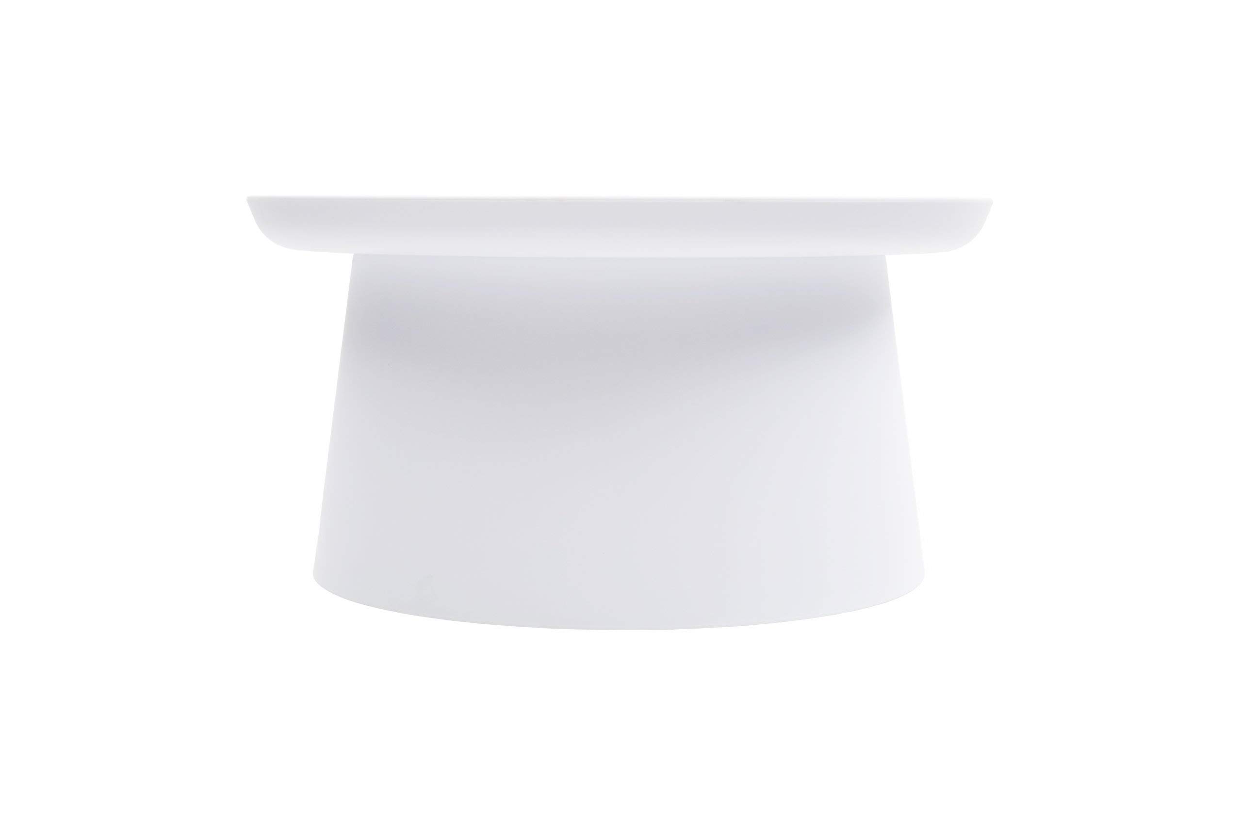 KONTE.DESIGN Tavolino IBIZA rotondo in polipropilene, Bianco, 70x70x36 cm