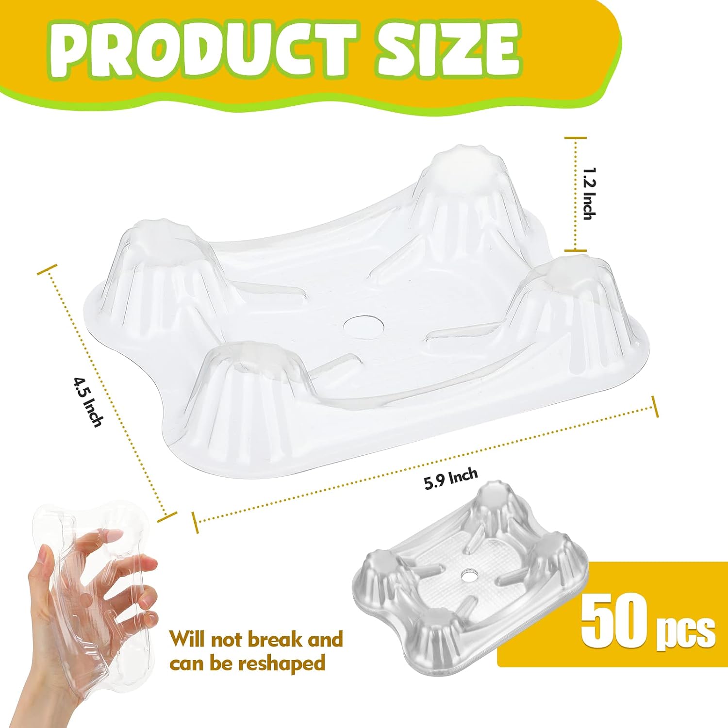 Irenare 50 Pcs Melon Cradle Plastic Melon Cradles Watermelon Holder for Garden Watermelon Support Stand Plant Garden Support Protector for Pumpkin, Squash and Fruits, Holds up to 20 lbs