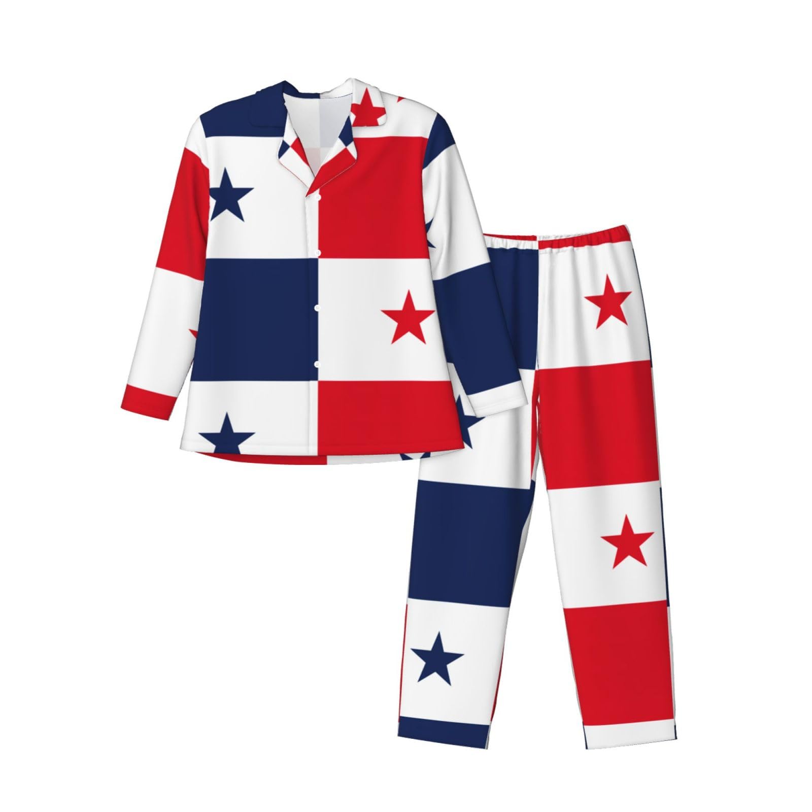 Pyjama imprimé drapeau Panama ensemble de nuit contre la chaleur nocturne - 8