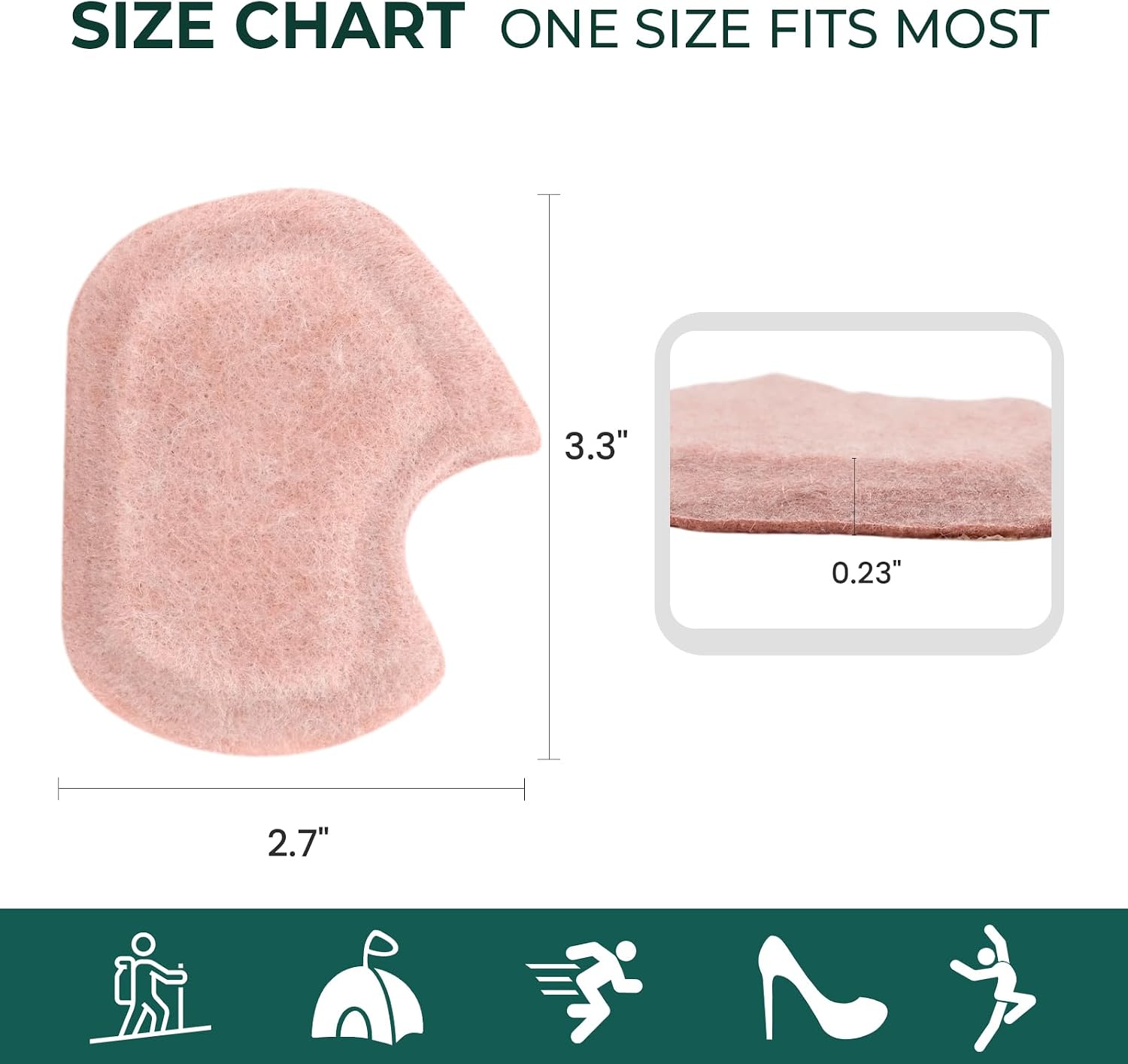Ball-of-Foot Cushions Pads for Women Men - Welnove 6 Pairs Felt Metatarsal Pads for Dancer Forefoot Support - Soft Foot Pad for Metatarsalgia, Morton’s Neuroma, Calluses, Fit for High Heels,Shoes