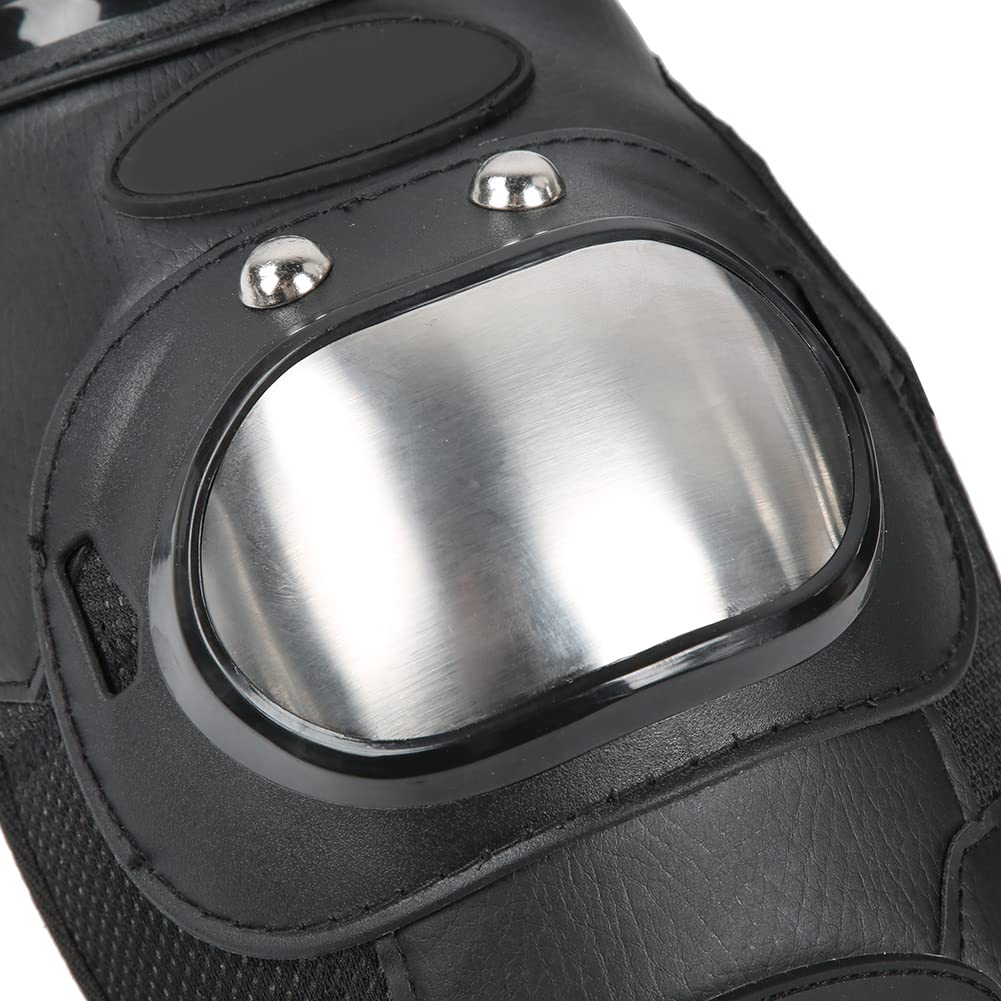 Ensemble de coudières de genou en acier inoxydable, équipement de protection haute résistance avec un design respirant pour moto, vélo de montagne, ski, skateboard, sport,