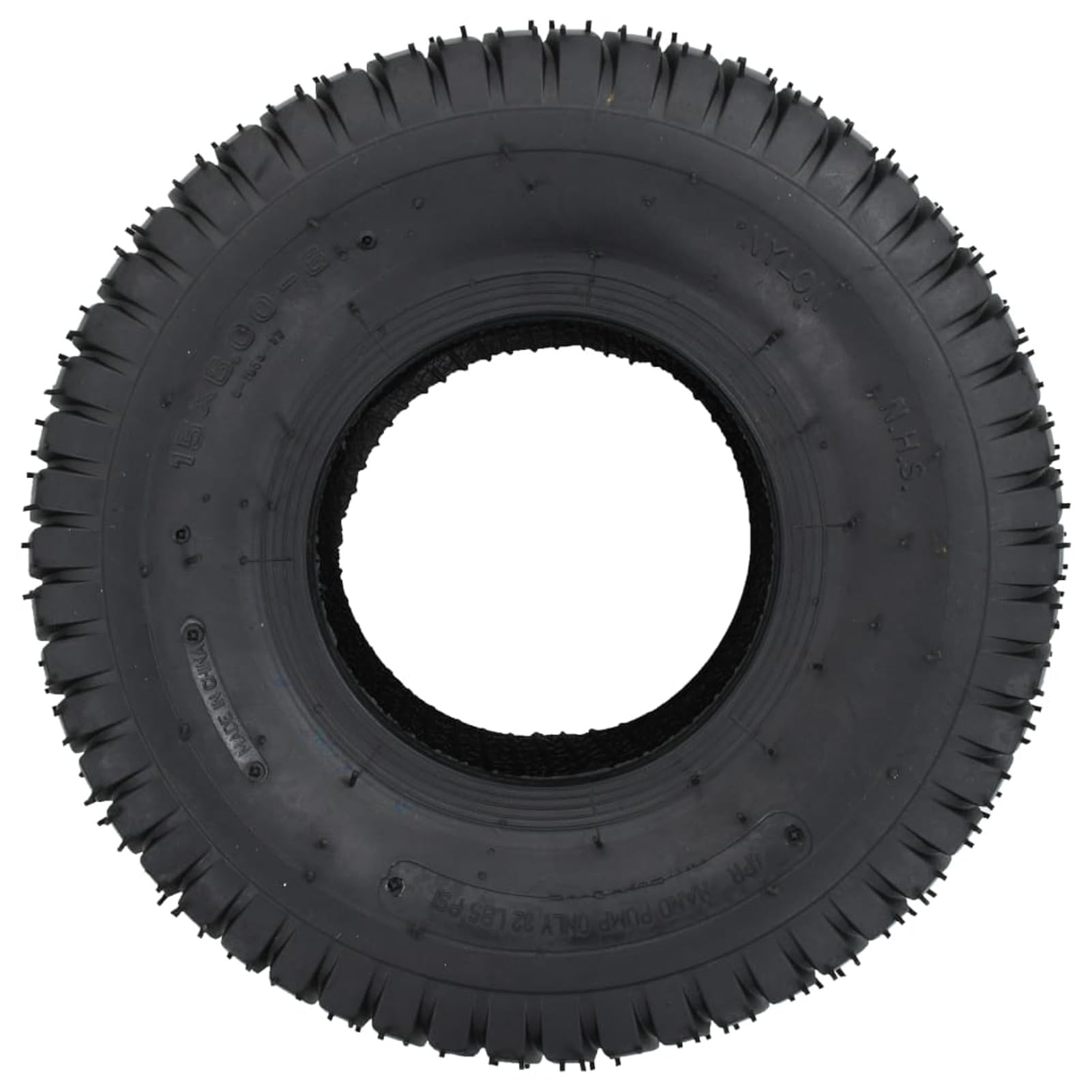 Homgoday Neumáticos de Repuesto Antipinchazos con Cámaras de Aire - 15x6.00-6 4PR, Negro, 160 kg, para Carretillas y Carros de Mano