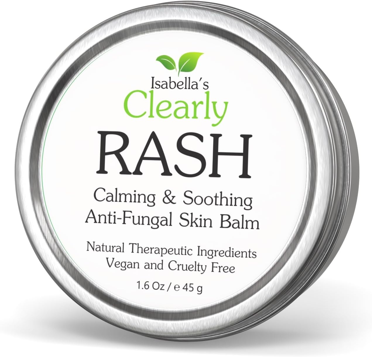 Isabella’s Clearly RASH Anti Fungal Skin Balm. Provides Instant Relief for Itching, Dry Irritated Skin. Helps Treat Ringworm, Jock Itch, Athletes Foot, Eczema, Nail Fungal Infections. Vegan. USA. 45 g