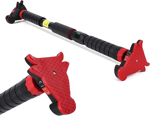 Miniatura 2 de 1 tubo de acero + barra horizontal de espuma en la puerta con medidor de nivel (23.9 a 49.7 pulgadas, bloqueo de engranajes)