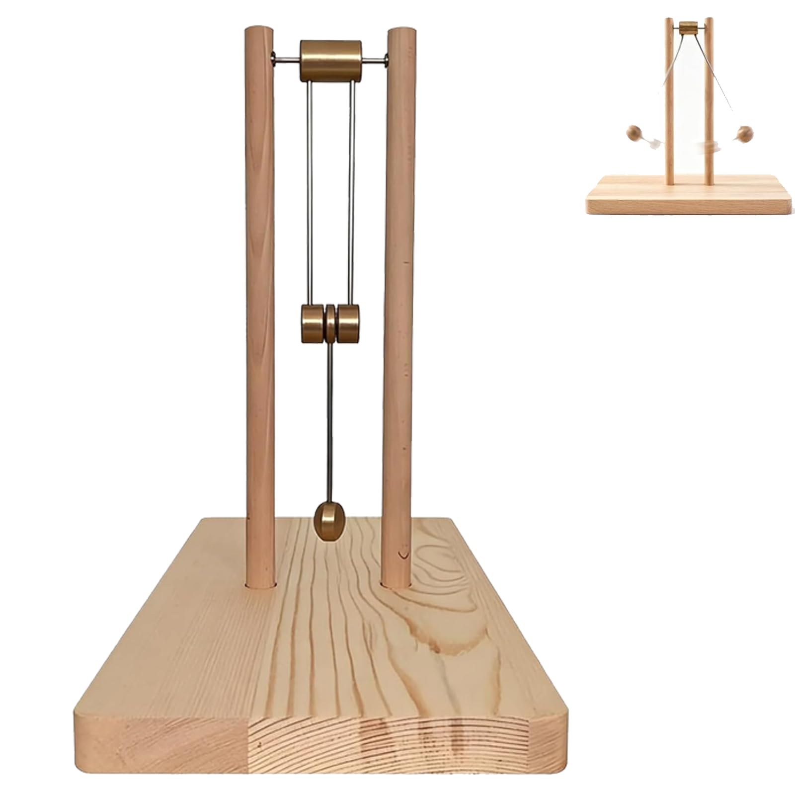 Vila Smo Wooden Chaotic Double Pendulum Decoration, Kinetic Energy Sculpture Pendulum Desk Toy, Science Model Physics Desk For Office, Home, Stress Relief And Gift