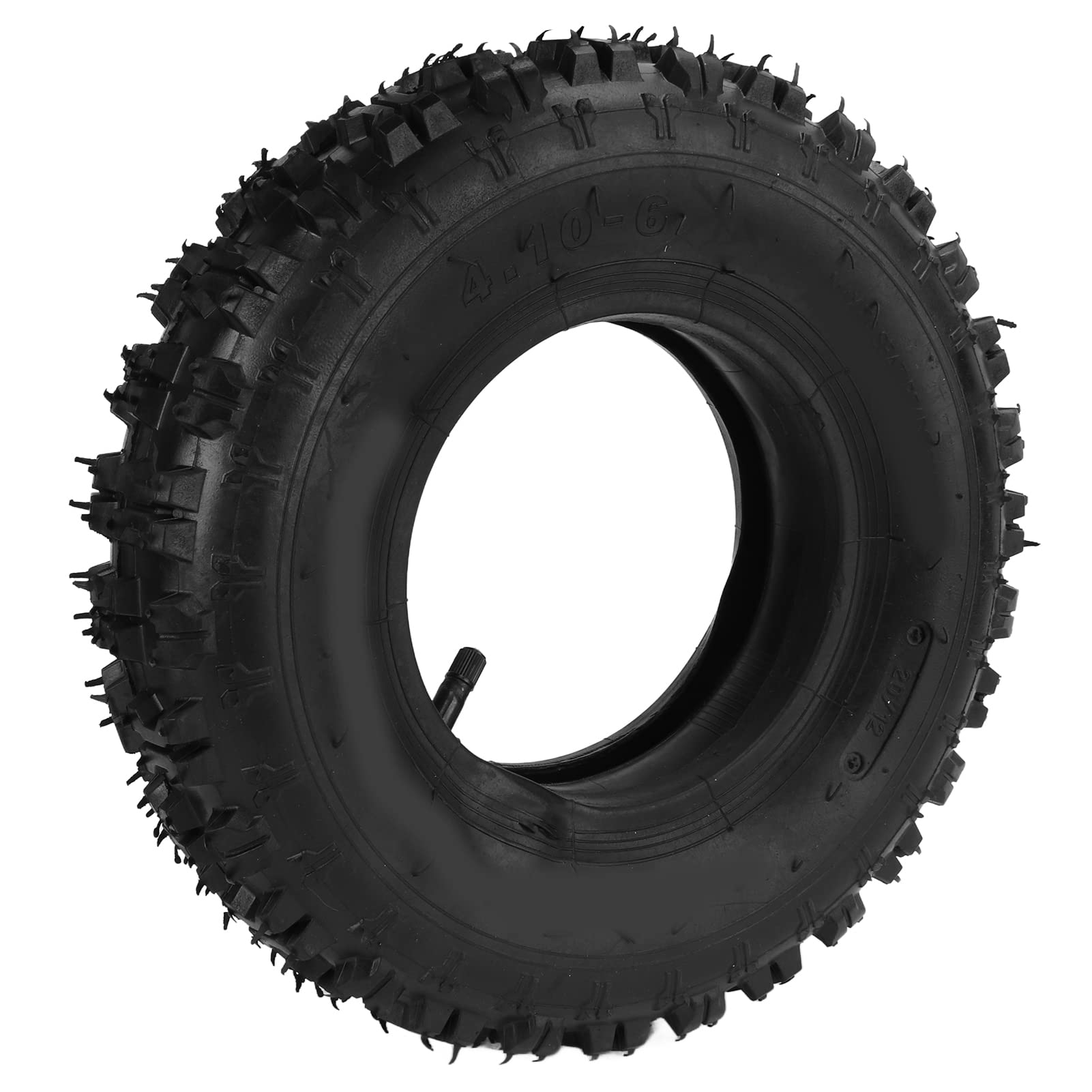 SUNGOOYUE 4.10?6 Neum¡§¡éTico Exterior de Tubo Interior de Campo Traviesa, Neum¡§¡éTico de Goma de Punta Recta Gruesa para ATV Go Kart Mini Quad 47cc 49cc Motocicleta de Nieve,4.10-6 Tire