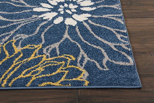 Tapete decorativo Nourison azul 160x221 cm rectangular miniatura 3