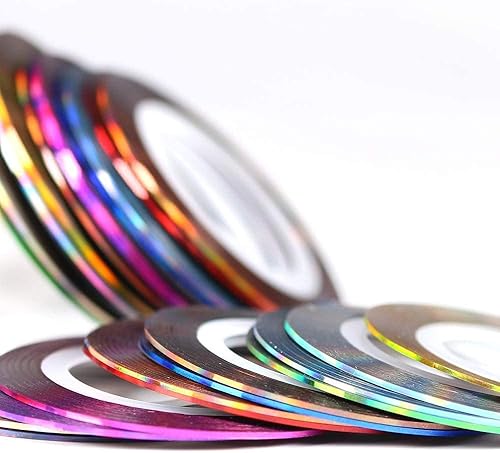 Miniatura 5 de 36 piezas de cinta adhesiva de 0.039in 0.079in 0.118in popular para decoración de uñas, arte de uñas, herramientas autoadhesivas