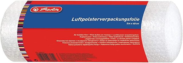Herlitz Bubble Wrap Roll  1 Roll  Pack of 5 m x 40 cm