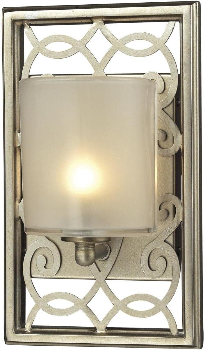 Elk Lighting 31426/1 Santa Monica Collection 1 Bath Light, Aged Silver