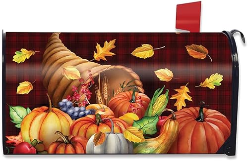 Vista 13 de Briarwood Lane Harvest Turkey Fall Magnetic Thanksgiving Buzón Cubierta Otoño Calabazas Estándar Cosecha Turquía