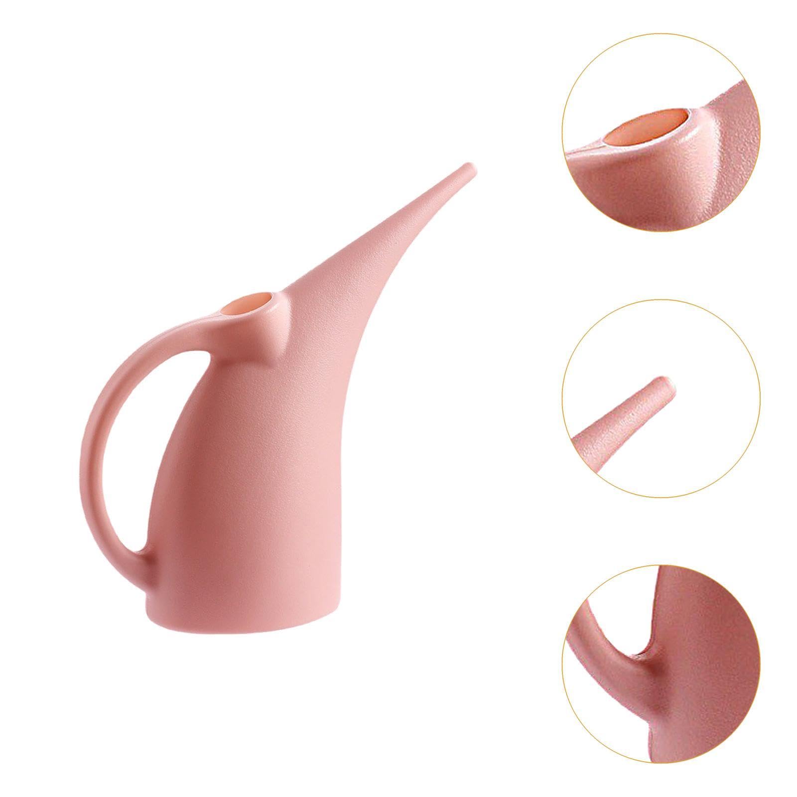 Konewka do roślin domowych, mały dzbanek ogrodowy, kwiat z długimi ustami, praktyczne narzędzia dla, urządzenia podlewania(Pink,S)