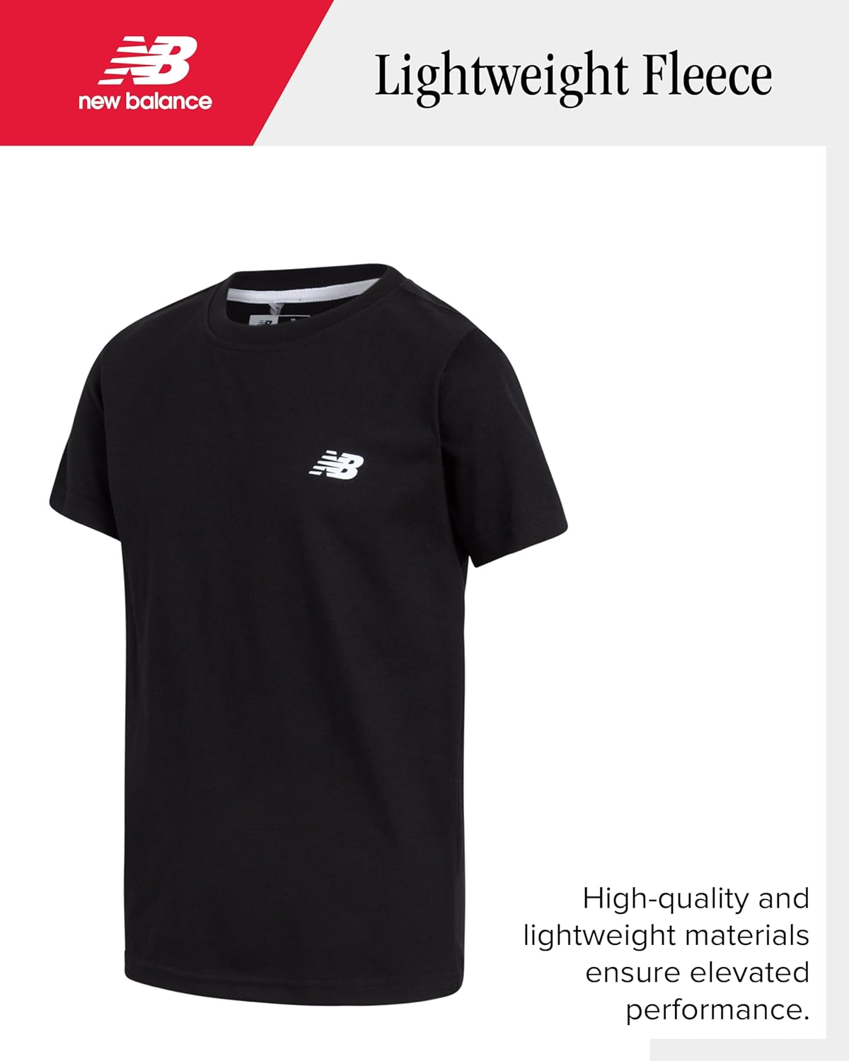 New Balance Boys Sweat Suit Set - 3 Piece Short Sleeve Graphic Tee, Fleece Pullover Hoodie and Jogger Pants for Boys (4-16) - Image 4