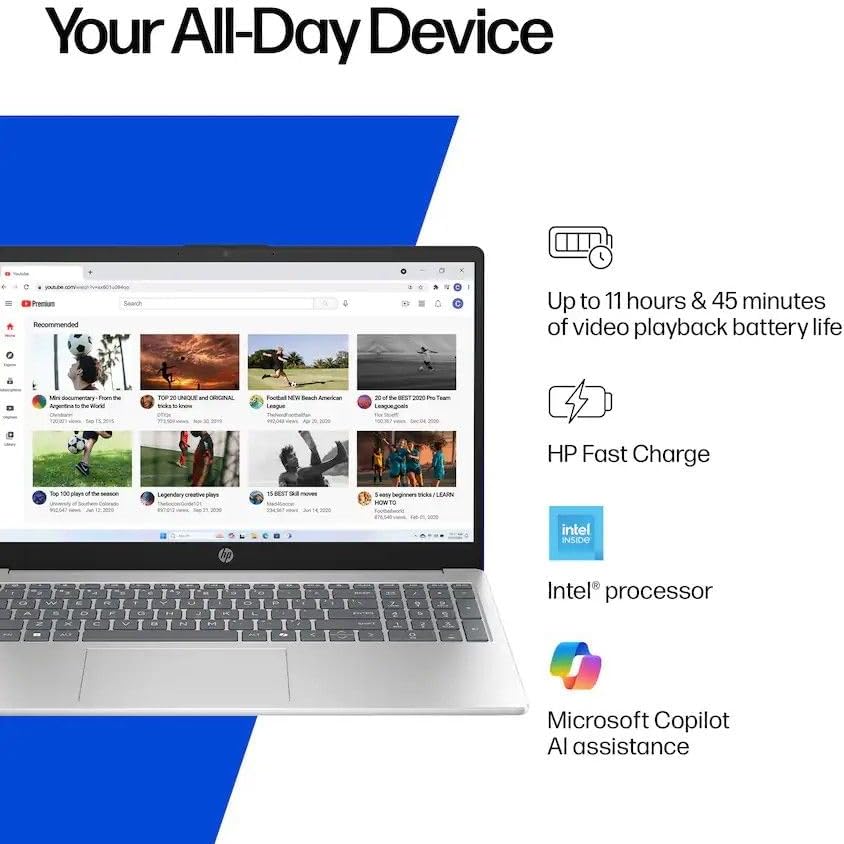 HP Ultrabook 15.6" Business Laptop Computer with Microsoft 365 • Copilot AI • Intel 4-Core CPU • 1.1TB Storage (1TB OneDrive and 128GB UFS) • 32GB RAM • Windows 11 w/o Mouse • WOWPC Recovery USB - Image 4