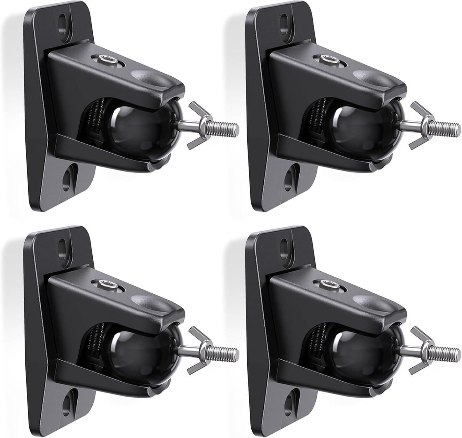 Surround Sound Rear Speaker Wall Mount, Ceiling Mount Bracket for Universal Satellite, fits Keyhole and Thread Hole with 1/4"- 20 Threads, 5mm and 4mm, Compatible with Roku, Samsung q990d & Others