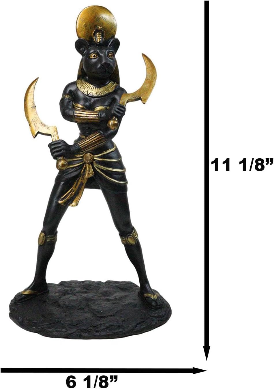 Ebros Gift Classical Egyptian Sun Goddess Sekhmet Figurine 11" H Warrior Huntress Lioness Sachmis Sculpture Gods of Egypt Deity of Victory and Healing