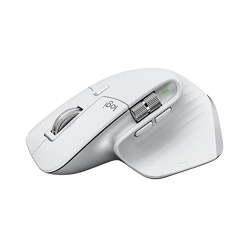 Logitech MX Master 3S for Mac - Wireless Bluetooth Mouse with Ultra-Fast Scrolling, Ergo, 8K DPI, Quiet Clicks, Track on Glass, Customization, USB-C, Apple, iPad - Pale Grey - MX Master 3S Mac (NEW) - Pale Grey