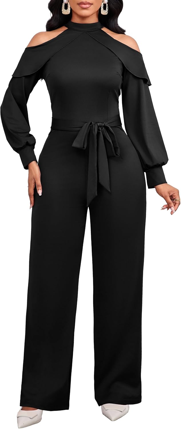 Jumpsuit for Women Sexy Elegant Long Straight Pants Cocktail Printing Jumpsuits Party Club with Zipper - Image 4